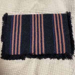 Dark Navy Clutch With Color Beaded Details